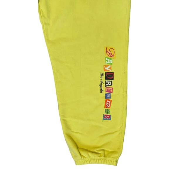 Daydreamer Hi-Frequency Boyfriend Sweatpants Citron Yellow Plus 2X NWT - Picture 3 of 6